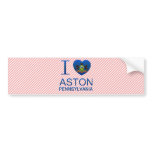 I Love Aston, PA Bumper Sticker
