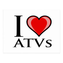 I Love ATVs Post Cards