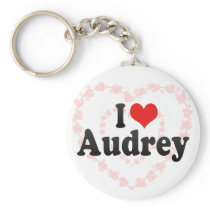 I Love Audrey Keychain