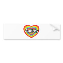 I love Audrey, rainbow heart