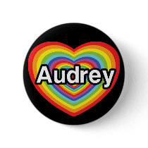 I love Audrey, rainbow heart