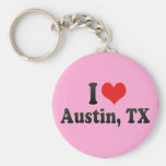 I Love Austin, TX Keychain
