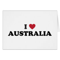 I Love Australia Greeting Card