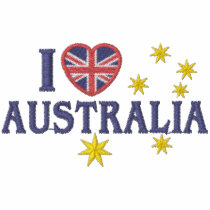 I Love Australia Embroidered Tees