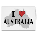 I Love Australia Greeting Card