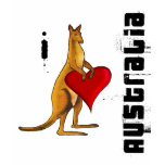 I love Australia - Kangaroo heart design t-shirts