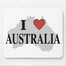 I Love Australia Mouse Pads