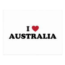 I Love Australia Postcard