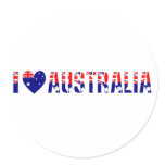 I Love Australia stickers