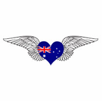 I Love Australia -wings Photo Cutout