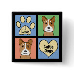 I Love Australian Cattle Dogs Button