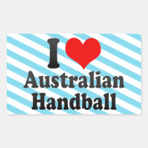 I love Australian Handball Rectangle Sticker