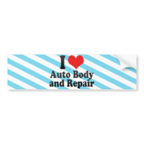 I Love Auto Body and Repair Bumper Sticker