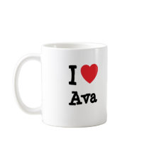 I love Ava heart T-Shirt Coffee Mugs