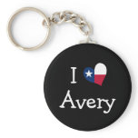 I Love Avery keychains
