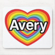 I love Avery, rainbow heart