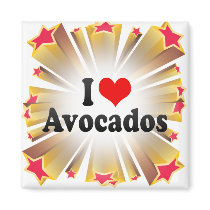 I Love Avocados Fridge Magnet