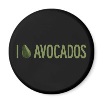 I Love Avocados Refrigerator Magnets