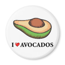 I Love Avocados Magnet