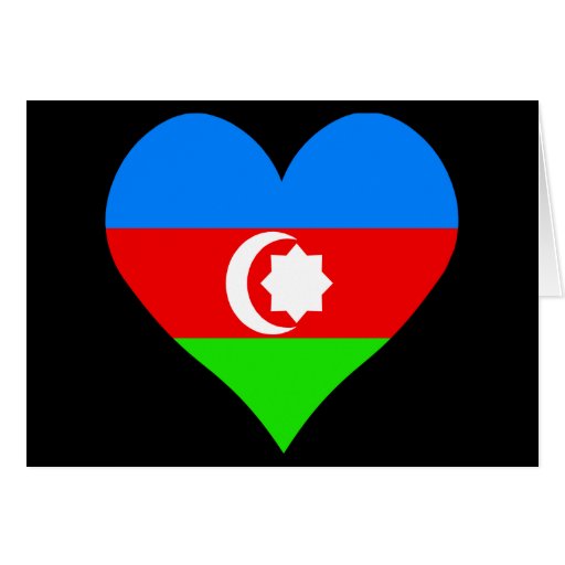 I Love Azerbaijan Heart Cards