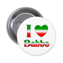 I Love Babbo Pinback Buttons