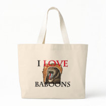 I Love Baboons Canvas Bags