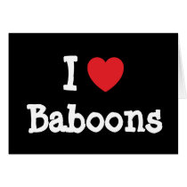 I love Baboons heart custom personalised