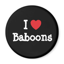 I love Baboons heart custom personalised