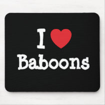 I love Baboons heart custom personalised