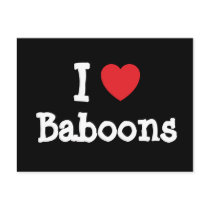 I love Baboons heart custom personalised