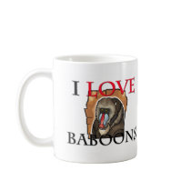I Love Baboons Coffee Mug