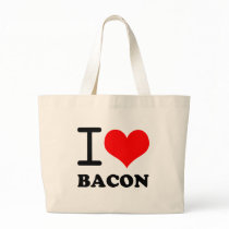 I love bacon tote bag