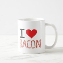 I Love Bacon Coffee Mugs