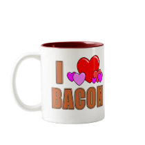 I Love Bacon I Heart Bacon Fun Bacon Design Coffee Mugs