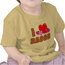I Love Bacon I Heart Bacon Fun Bacon Design T Shirts