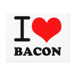 I love bacon postcards