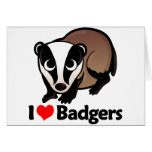 I Love Badgers Cards