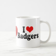 I Love Badgers Mugs