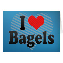 I Love Bagels Greeting Card