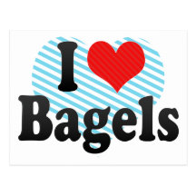 I Love Bagels Postcard