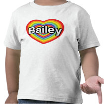 I love Bailey, rainbow heart
