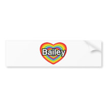 I love Bailey, rainbow heart