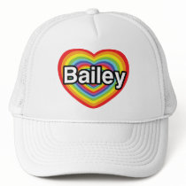 I love Bailey, rainbow heart