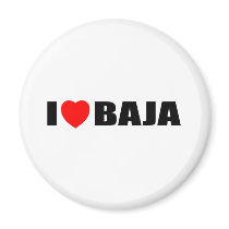 I Love Baja Refrigerator Magnet