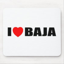 I Love Baja Mouse Pad