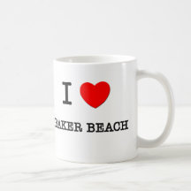 I Love BAKER BEACH California Coffee Mug