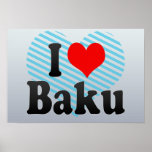 I Love Baku, Azerbaijan Poster