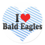 I Love Bald Eagles Sticker