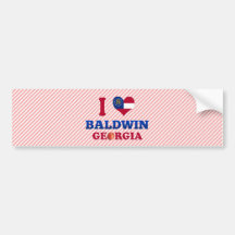 I Love Baldwin, Georgia Bumper Stickers