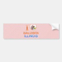 I Love Baldwin, IL Bumper Sticker